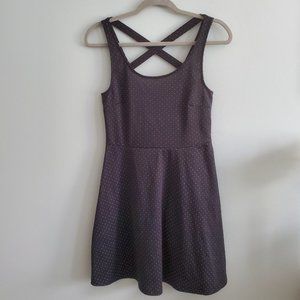 H&M XS Open Back Black & White Polkadot A-Line Dress